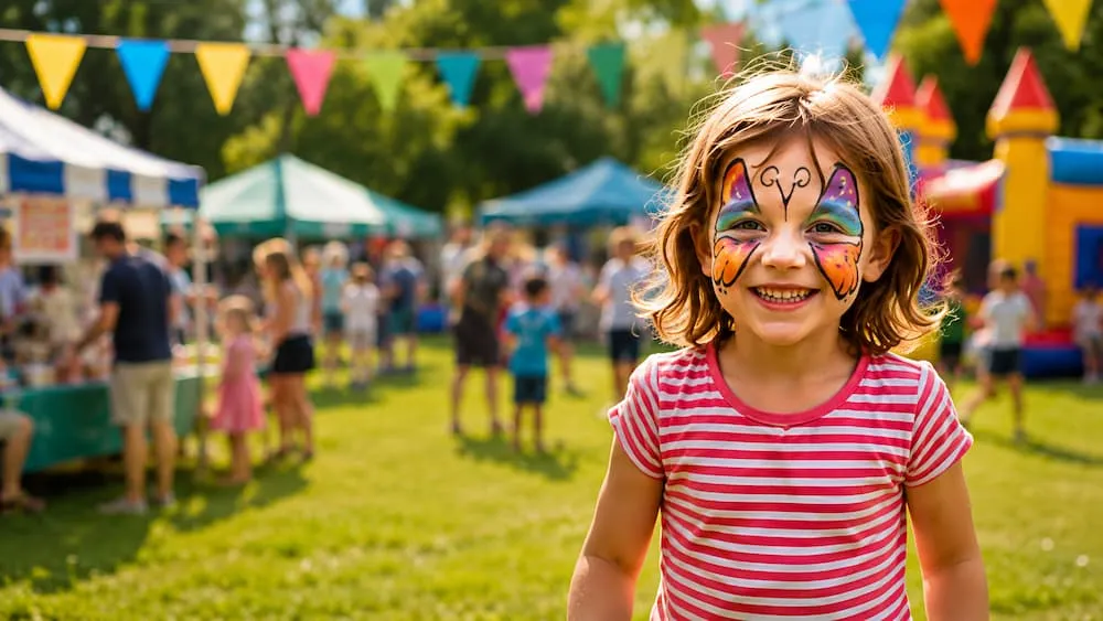 Child at a summer fun day event